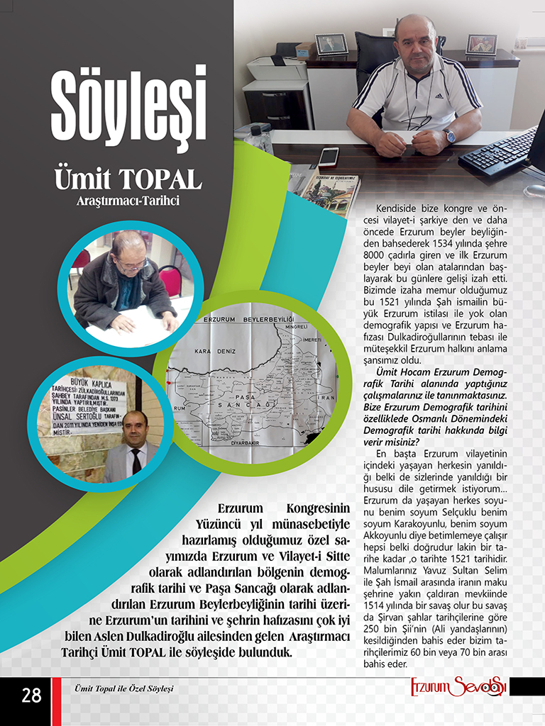 Dulkadiroğullarından Araştırmacı Yazar Ümit Topal’la Söylesi Dulkadiroğullarından Araştırmacı Yazar Ümit Topal’la Söylesi