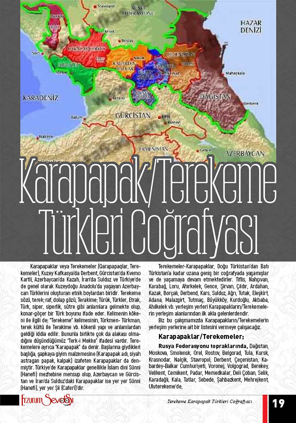 Karapapak/Terekeme Türkleri Coğrafyası